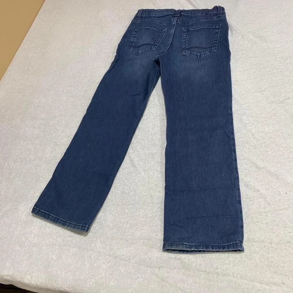Cat & Jack Navy blue straight leg jeans with elastic band Boy 12. SKU453#